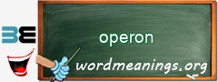 WordMeaning blackboard for operon